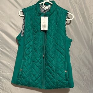 Kim rogers puffer vest NWT, size S emerald green.